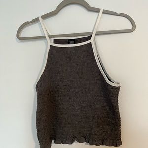 Grey Halter neck Croptop